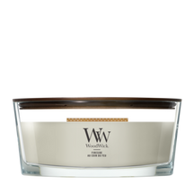 WoodWick Duftkerze Ellipse Fireside - 9 cm / 19 cm - Duftkerze im Glas - Holzdocht