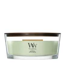 WoodWick Duftkerze Ellipse Matcha Zest - 9 cm / 19 cm - Duftkerze im Glas - Holzdocht