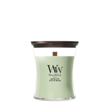 WoodWick Duftkerze Medium Matcha Zest - 11 cm / ø 10 cm - Duftkerze im Glas - Holzdocht