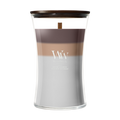 WoodWick Duftkerze Large Trilogy Radiant Cashmere - 18 cm / ø 10 cm - Duftkerze im Glas - Holzdocht