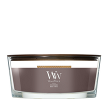 WoodWick Duftkerze Ellipse Iris Woods - 9 cm / 19 cm - Duftkerze im Glas - Holzdocht