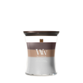 WoodWick Duftkerze Medium Trilogy Radiant Cashmere - 11 cm / ø 10 cm - Duftkerze im Glas - Holzdocht