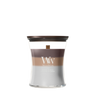 WoodWick Duftkerze Medium Trilogy Radiant Cashmere - 11 cm / ø 10 cm - Duftkerze im Glas - Holzdocht
