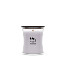 WoodWick Duftkerze Medium Lavender & Cedar - 11 cm / ø 10 cm - Duftkerze im Glas - Holzdocht