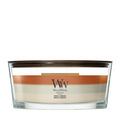 WoodWick Duftkerze Ellipse Trilogy Vanilla Embers - 9 cm / 19 cm - Duftkerze im Glas - Holzdocht