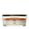 WoodWick Duftkerze Ellipse Trilogy Vanilla Embers - 9 cm / 19 cm - Duftkerze im Glas - Holzdocht
