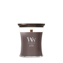 WoodWick Duftkerze Medium Iris Woods - 11 cm / ø 10 cm - Duftkerze im Glas - Holzdocht