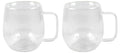 Cookinglife Doppelwandige Kaffee- / Teegläser mit Henkel Lines - 350 ml - 2 Stück