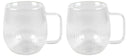 Cookinglife Doppelwandige Kaffee- / Teegläser mit Henkel Lines - 350 ml - 2 Stück