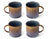 Cosy & Trendy Tassen / Becher Quintana Blue - 450 ml - 4 Stück