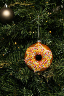 Nordic Light Weihnachtskugel Donut Rosa Konfetti 10 cm