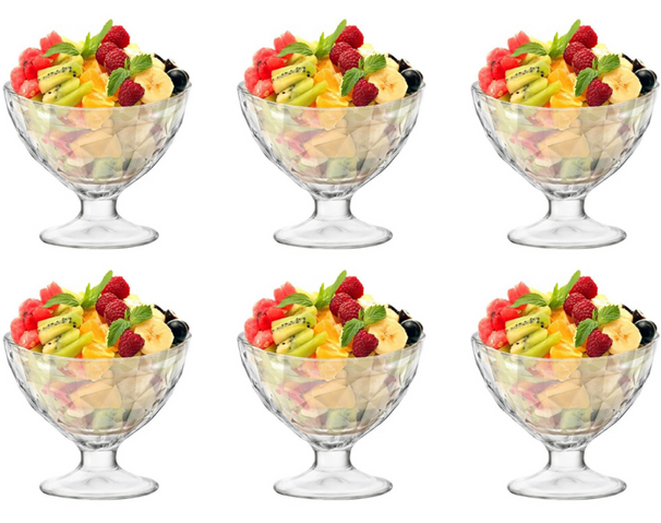Bormioli Rocco Eisbecher - Sorbetgläser - Diamant - 360 ml - 6er-Pack
