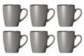 Cosy & Trendy Tassen mit Henkel - Speckle Grau - 350 ml - 6 Stück