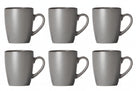 Cosy & Trendy Tassen mit Henkel - Speckle Grau - 350 ml - 6 Stück