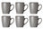 Cosy & Trendy Tassen mit Henkel - Speckle Grau - 350 ml - 6 Stück