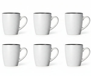 Cosy & Trendy Tassen Speckle Weiß 350 ml - 6 Stück