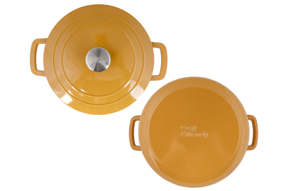 Cosy & Trendy Bräter Fontestic Gusseisen Amber Gold Ø 28 cm / 6.8 Liter – emailliert