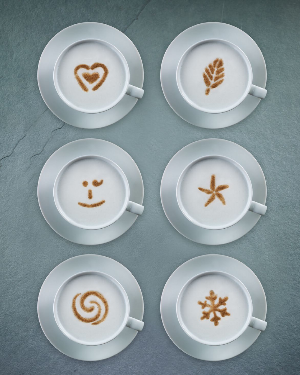 Aerolatte Kakaostreuer Cappuccino Artist Edelstahl 12cm - mit 6 Schablonen