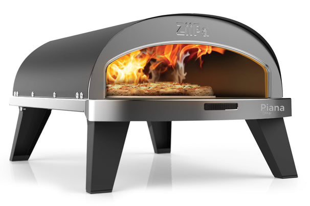 ZiiPa Pizzaofen Piana – Gasmodell – mit Thermometer – Schiefer – für Pizzen ø 30 cm – rotierender Pizzastein