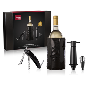 Vacu Vin Weinkühler Premium - Schwarz - 4-teilig