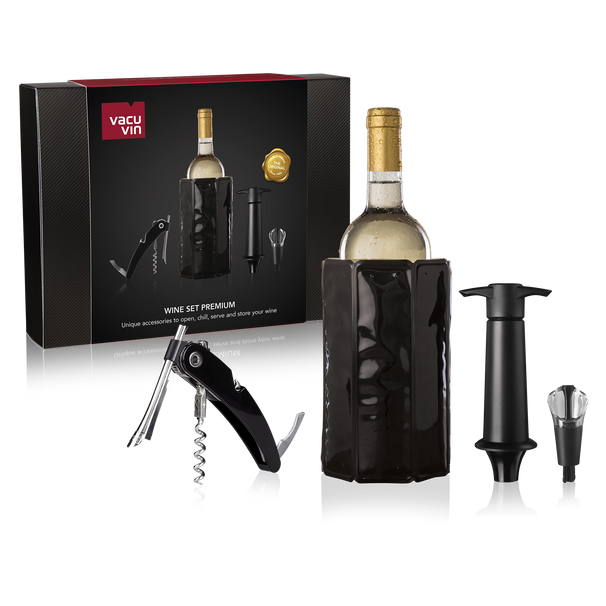 Vacu Vin Weinkühler Premium - Schwarz - 4-teilig