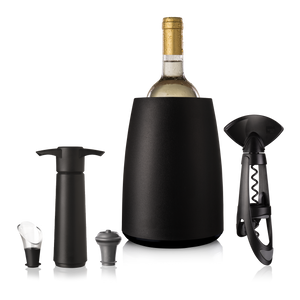 Vacu Vin Weingeschenk Elegant - Schwarz - 5-teilig