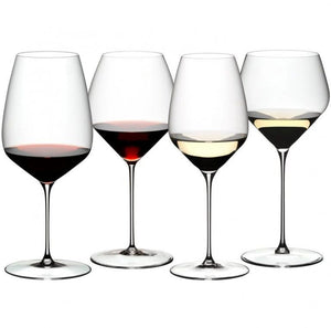 Riedel Weingläser-Set Veloce - Cabernet / Merlot, Pinot Noir / Nebbiolo, Riesling & Chardonnay - 4 Stück