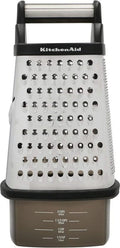 KitchenAid Reibe Core Edelstahl Schwarz 16,5cm - Turmreibe Käsereibe 473ml