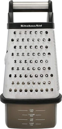 KitchenAid Reibe Core Edelstahl Schwarz 16,5cm - Turmreibe Käsereibe 473ml
