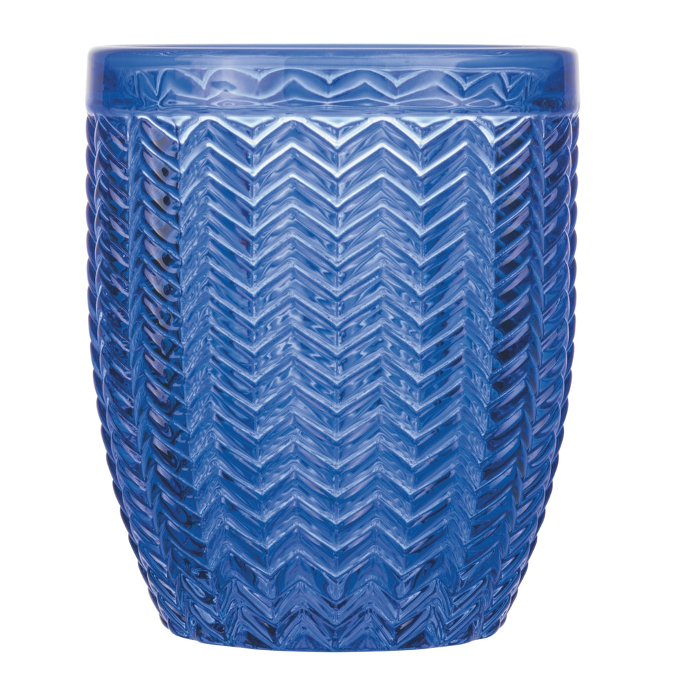 Villa d'Este Home Wassergläser Geometrie Ocean - Blau - 350 ml - 6 Stück