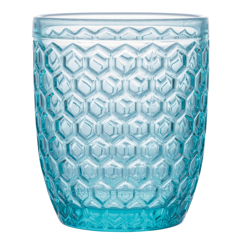 Villa d'Este Home Wassergläser Geometrie Ocean - Blau - 350 ml - 6 Stück