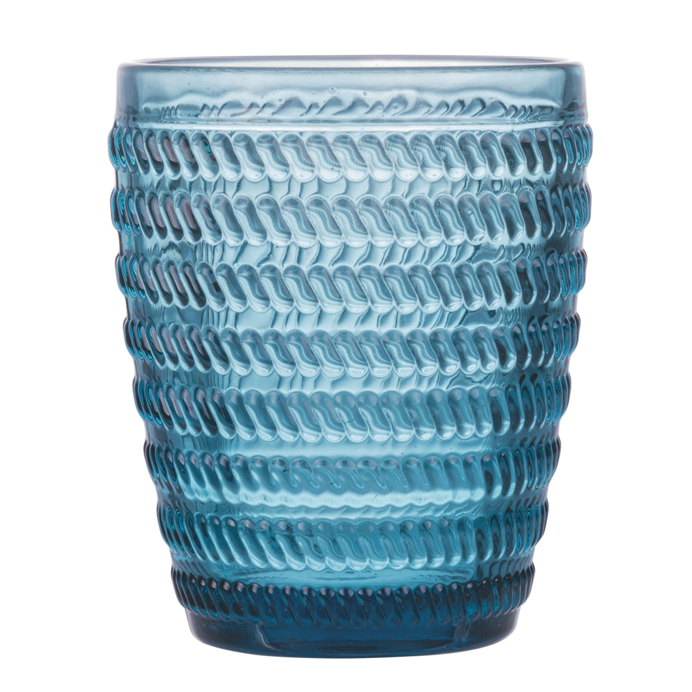 Villa d'Este Home Wassergläser Geometrie Ocean - Blau - 350 ml - 6 Stück