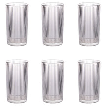 Villa d'Este Home Wassergläser Cylinder - Transparent - 405 ml - 6 Stück