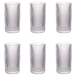 Villa d'Este Home Wassergläser Cylinder - Transparent - 405 ml - 6 Stück