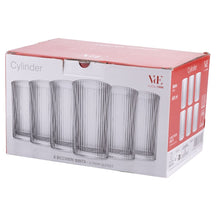 Villa d'Este Home Wassergläser Cylinder - Transparent - 405 ml - 6 Stück
