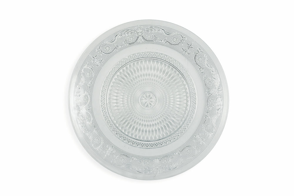 Villa d'Este Home Geschirrset Imperial Glas 18-teilig / 6 Personen - 6 Speiseteller, 6 Frühstücksteller und 6 Suppenteller