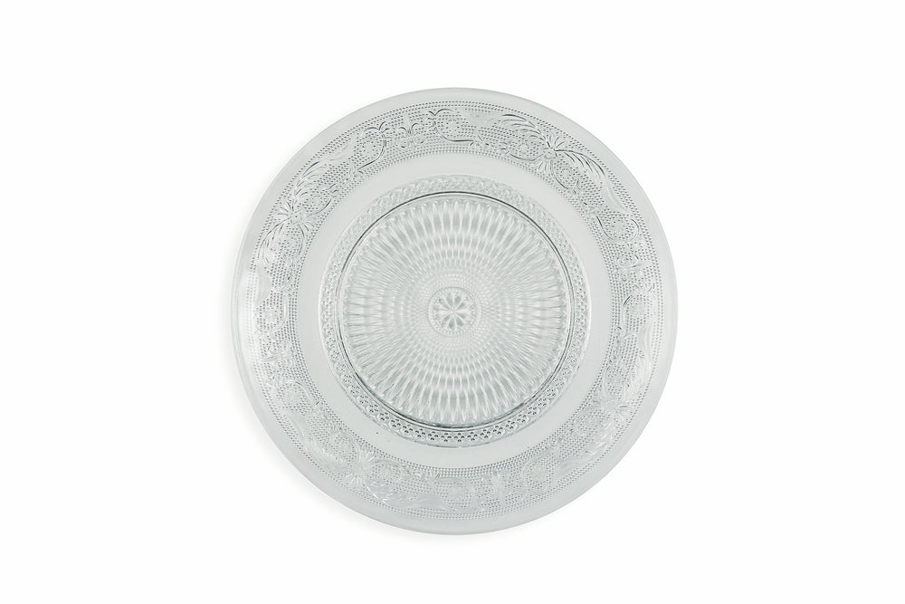 Villa d'Este Home Geschirrset Imperial Glas 18-teilig / 6 Personen - 6 Speiseteller, 6 Frühstücksteller und 6 Suppenteller