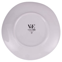 Villa d'Este Home Geschirrset Wave Weiß Porzellan 18-teilig / 6 Personen - 6 Speiseteller, 6 Frühstücksteller und 6 Suppenteller