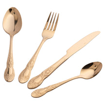 Villa d'Este Home Besteckset Wonderland - Gold - 24-teilig / 6 Personen
