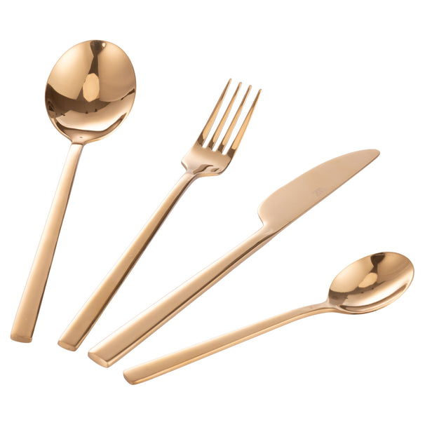 Villa d'Este Home Besteckset Stylo - Gold - 24-teilig / 6 Personen