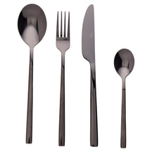 Villa d'Este Home Besteckset Stylo - Schwarz - 24-teilig / 6 Personen