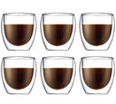 Bodum Doppeltwandige Kaffee- und Teegläser Pavina - Patentiertes Ventil - 250 ml - 6 Stück