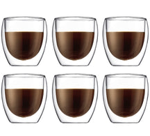 Bodum Doppeltwandige Kaffee- und Teegläser Pavina - Patentiertes Ventil - 250 ml - 6 Stück