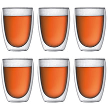 Bodum Doppeltwandige Kaffee- und Teegläser Pavina - Patentiertes Ventil - 350 ml - 6 Stück