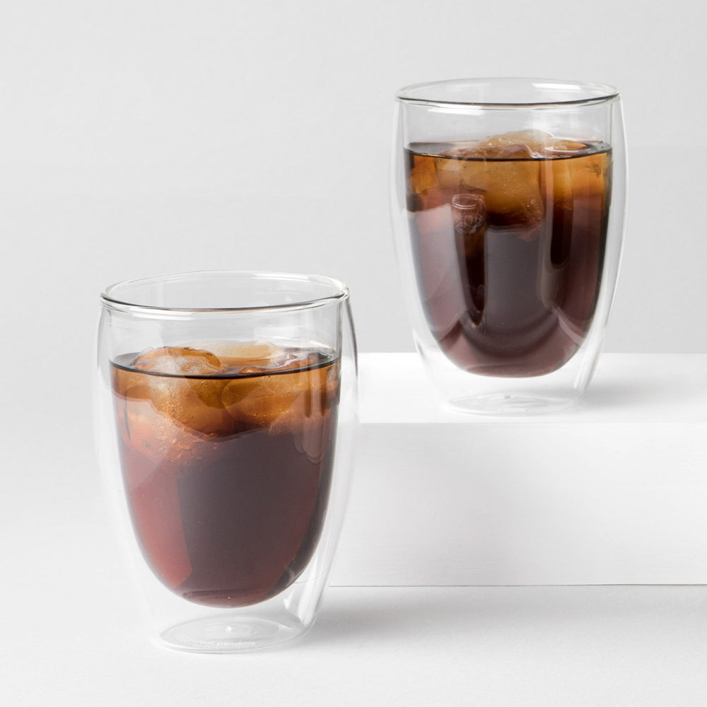 Bodum Doppeltwandige Kaffee- und Teegläser Pavina - Patentiertes Ventil - 320 ml - 2 Stück