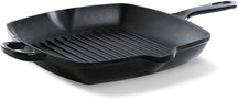 BK Topfset Bourgogne Jet Black Gusseisen 3-teilig - Bräter ø 24, 28 cm & Grillpfanne 26x26 cm - geeignet für alle Wärmequellen