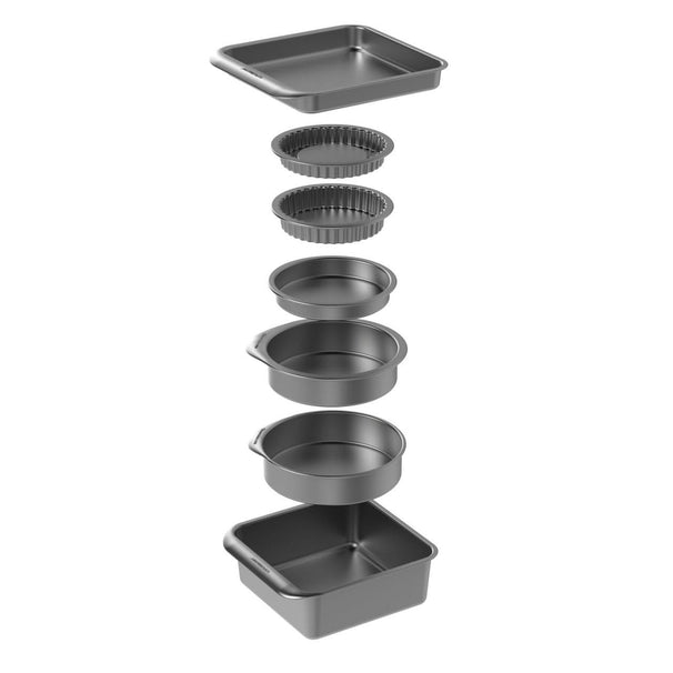 MasterClass Backset Backformen Smart Space 7-Teilig - Standard Antihaftbeschichtung