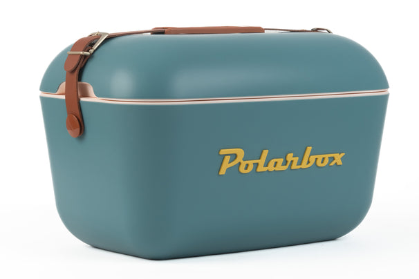 Polarbox Kühlbox mit Schultergurt - Marineblau Senf - 20 Liter
