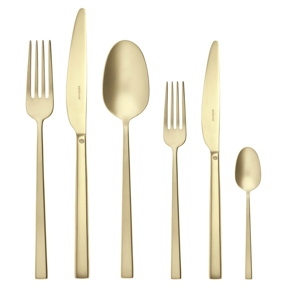 Sambonet Besteckset Rock - Antique Champagne - 36-teilig / 6 Personen