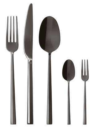 Sambonet Besteckset Rock - Schwarz - 60-teilig / 12 Personen